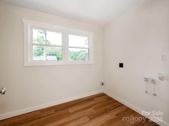 1606 N Rhyne St, Gastonia, NC 28054 - laundry room featuring washer hookup and wood finished floors