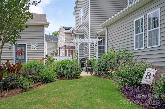 10818 Alvarado Way, Charlotte, NC 28277 - view of grassy yard with a pergola