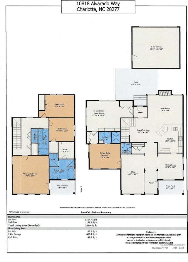 10818 Alvarado Way, Charlotte, NC 28277 - view of property floor plan