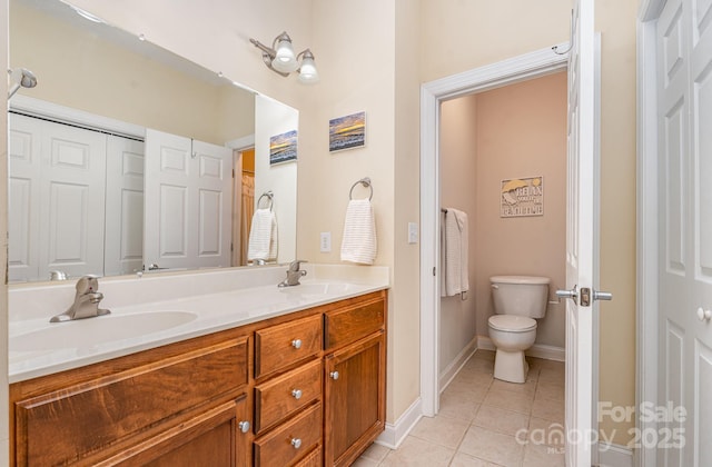 2773 Clover Rd NW, Concord, NC 28027 - full bath with tile patterned floors and double vanity