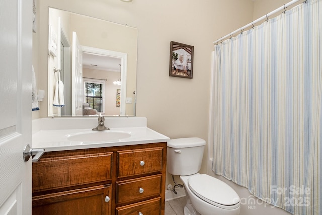 2773 Clover Rd NW, Concord, NC 28027 - bathroom with vanity and tile patterned flooring