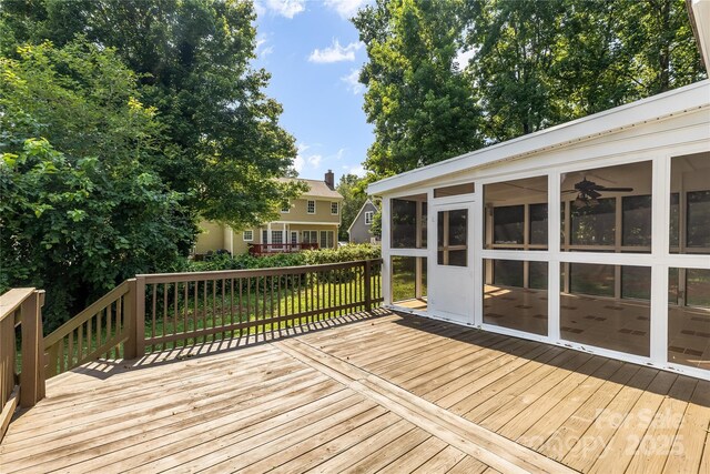 1581 Bluff Ct, Rock Hill, SC 29732 - wooden deck with a sunroom