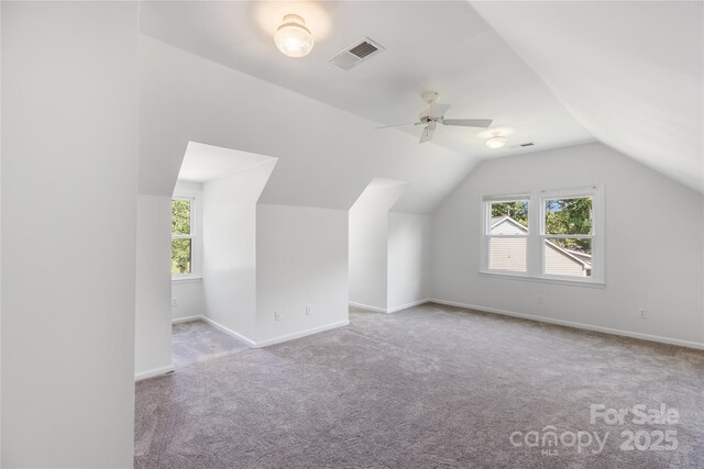 1581 Bluff Ct, Rock Hill, SC 29732 - bonus room with carpet floors, plenty of natural light, lofted ceiling, and ceiling fan