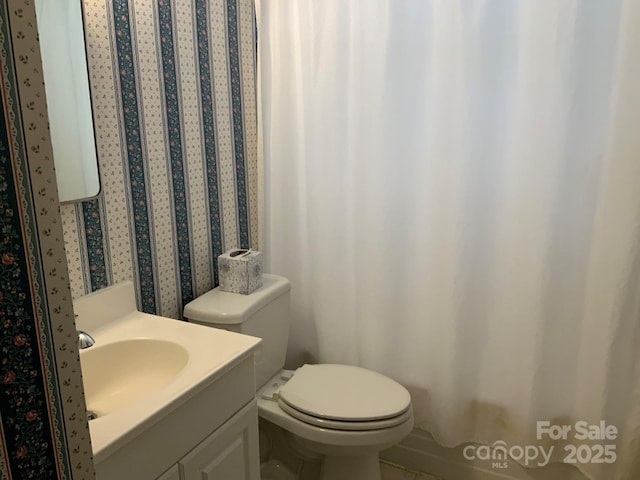 3009 Grier St, Newton, NC 28658 - full bath with vanity, tile patterned flooring, and curtained shower