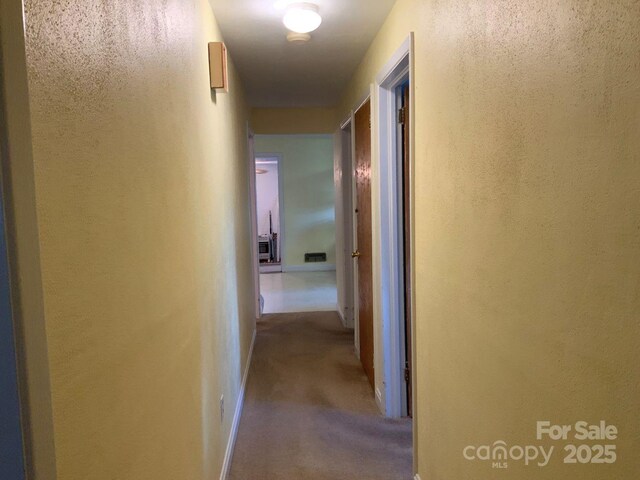 3009 Grier St, Newton, NC 28658 - corridor with carpet floors and a textured wall