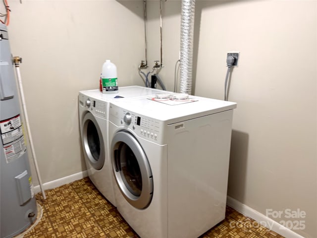 123 Avondale Ridge Rd, Asheville, NC 28803 - washroom with separate washer and dryer and electric water heater