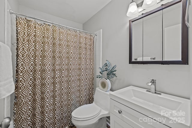 4208 Burning Tree Dr, Charlotte, NC 28277 - bathroom with vanity and a shower with curtain