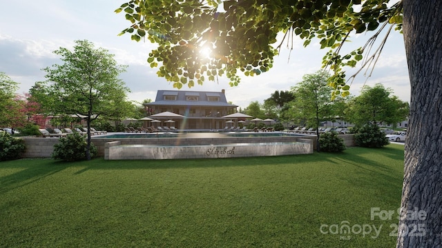 225 Runner Stone Ln, Fort Mill, SC 29715 - view of grassy yard featuring a community pool