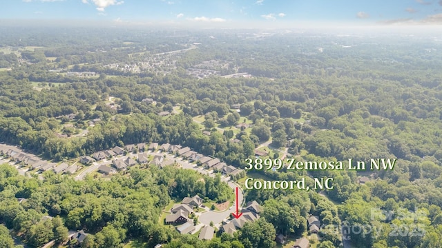 3899 Zemosa Ln NW, Concord, NC 28027 - aerial view of property's location with a forest
