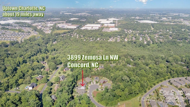 3899 Zemosa Ln NW, Concord, NC 28027 - aerial view of property's location featuring a forest
