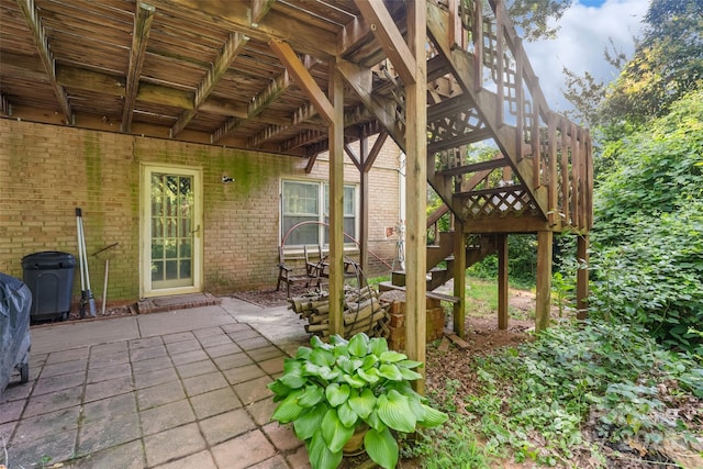 6632 Candlewood Dr, Charlotte, NC 28210 - view of patio with stairway