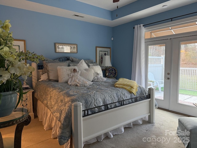 860 Wynnshire Dr, Hickory, NC 28601 - bedroom featuring carpet flooring and access to exterior