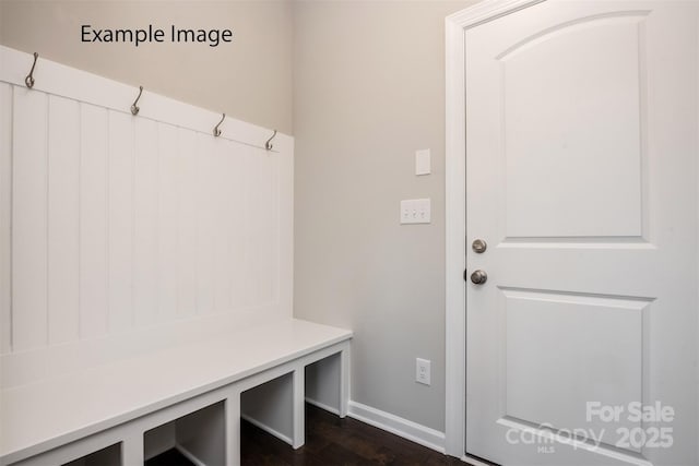 6140 Balham Ct Unit Ken0059, Charlotte, NC 28215 - mudroom with dark wood-style floors and baseboards