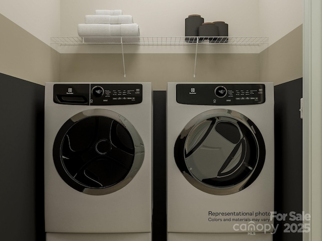 233 Runner Stone Ln, Fort Mill, SC 29715 - laundry room featuring washing machine and clothes dryer