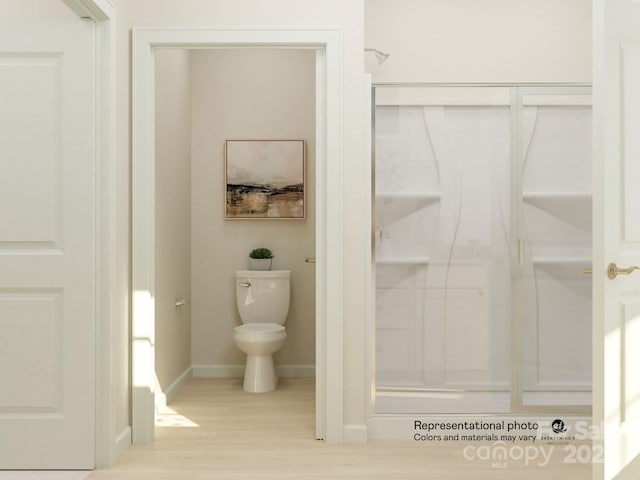 233 Runner Stone Ln, Fort Mill, SC 29715 - bathroom with wood finished floors and toilet