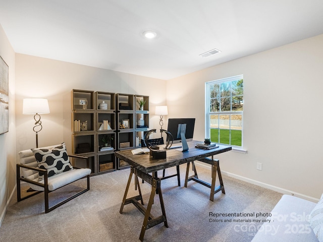 1016 Lookout Shoals Dr, Fort Mill, SC 29715 - carpeted home office featuring baseboards
