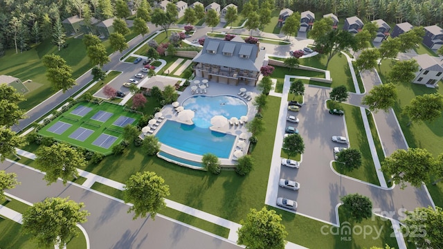 1016 Lookout Shoals Dr, Fort Mill, SC 29715 - drone / aerial view of a pool