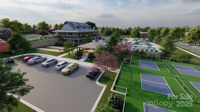 1016 Lookout Shoals Dr, Fort Mill, SC 29715 - bird's eye view of a pool