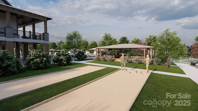 1016 Lookout Shoals Dr, Fort Mill, SC 29715 - view of community with a gazebo and a lawn