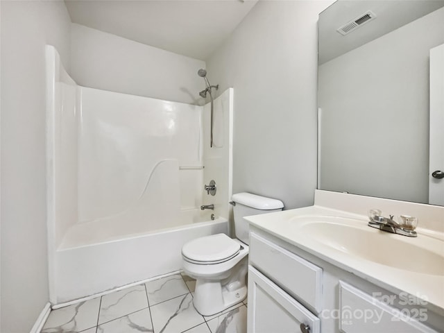 8701 Holly Creek Ct, Charlotte, NC 28216 - bathroom featuring marble finish flooring, vanity, and washtub / shower combination
