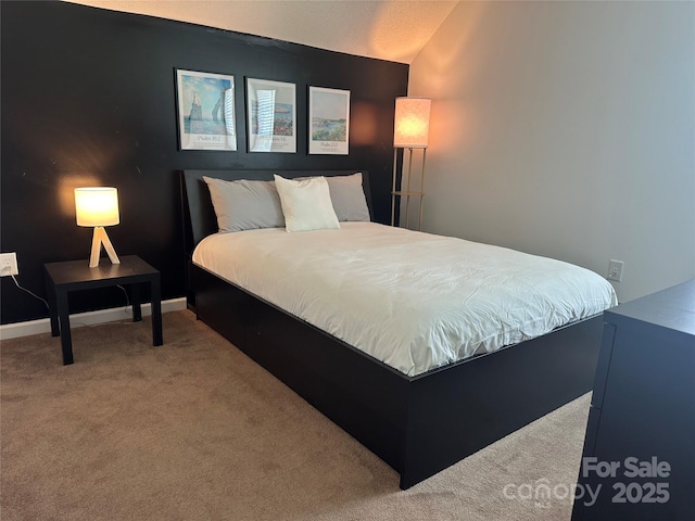 215 Linkside Ct SE, Lenoir, NC 28645 - bedroom featuring carpet and vaulted ceiling