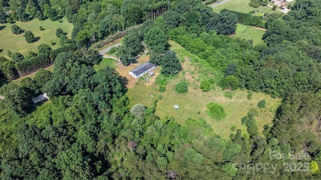 6314 Providence Church Rd, Vale, NC 28168 - aerial overview of property's location featuring a heavily wooded area