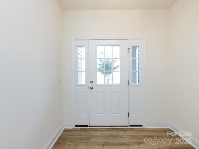 1206 Pebble Grove Dr, Clover, SC 29710 - doorway with light wood-type flooring and baseboards