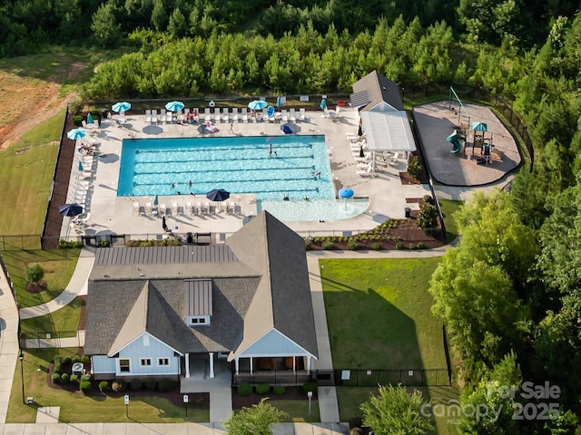 1206 Pebble Grove Dr, Clover, SC 29710 - view of subject property with a pool area