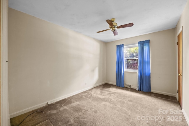 331 Elwood St, Kannapolis, NC 28081 - empty room with a ceiling fan and carpet flooring