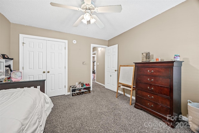 1921 Williford Woods Ln, Rock Hill, SC 29730 - carpeted bedroom featuring a closet and a ceiling fan