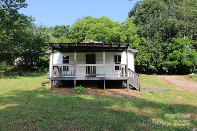 127 Setzer St, Spindale, NC 28160 - back of house with a yard and a wooden deck