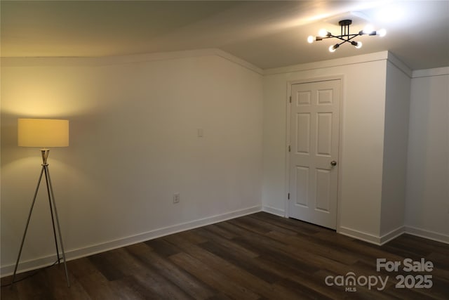 127 Setzer St, Spindale, NC 28160 - additional living space with a chandelier and dark wood finished floors