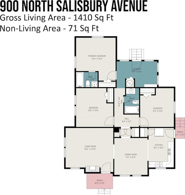 900 N Salisbury Ave, Spencer, NC 28159 - view of home floor plan