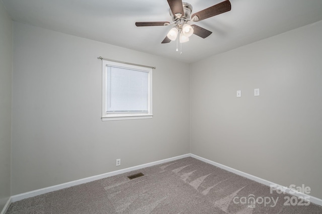 108 Graham St, Stanley, NC 28164 - carpeted empty room with baseboards and ceiling fan