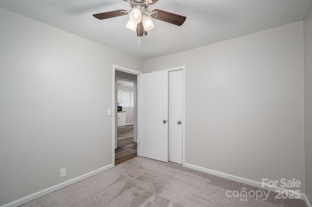 108 Graham St, Stanley, NC 28164 - carpeted empty room with baseboards and a ceiling fan