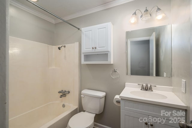 108 Graham St, Stanley, NC 28164 - full bath featuring crown molding, vanity, and  shower combination