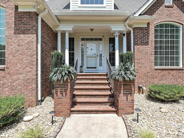 1842 Caroline Way, Fort Mill, SC 29715 - entrance to property with brick siding and a shingled roof