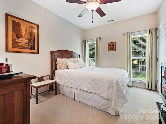 1842 Caroline Way, Fort Mill, SC 29715 - bedroom with light carpet and a ceiling fan