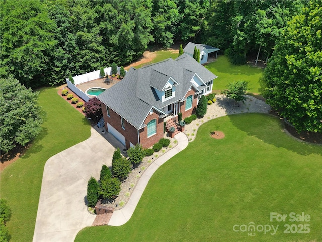 1842 Caroline Way, Fort Mill, SC 29715 - aerial view of property and surrounding area with a pool area