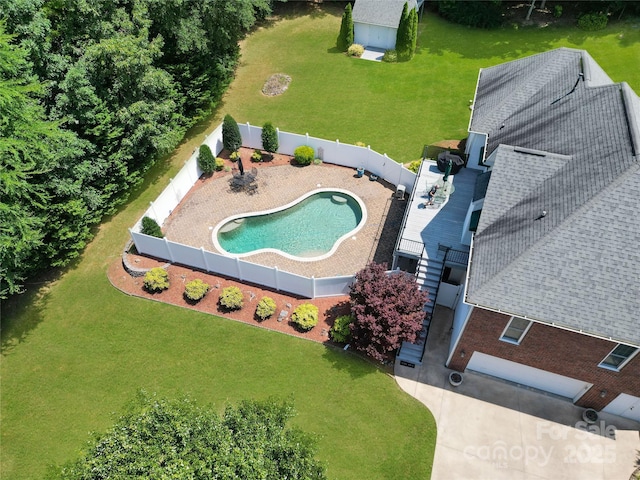 1842 Caroline Way, Fort Mill, SC 29715 - aerial view of property and surrounding area featuring a pool area