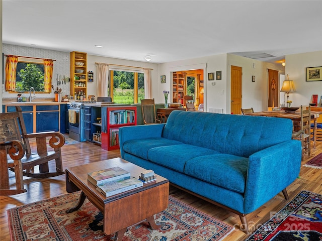 32 Sugar Cove Rd, Weaverville, NC 28787 - living area featuring wood finished floors and bar area