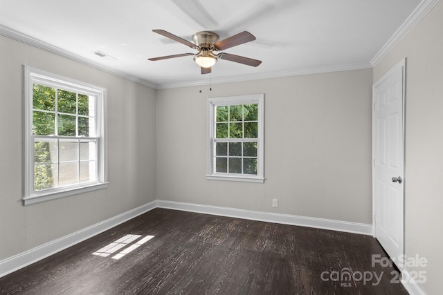 509 8th Avenue Ext, Cramerton, NC 28032 - unfurnished room featuring wood finished floors, a ceiling fan, and ornamental molding