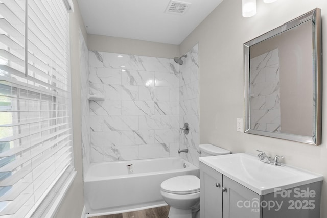 509 8th Avenue Ext, Cramerton, NC 28032 - full bath featuring vanity, wood finished floors, and shower / bath combination