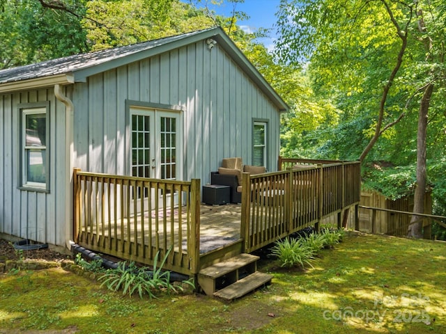 5007 Rehobeth Rd, Waxhaw, NC 28173 - view of outdoor structure featuring french doors