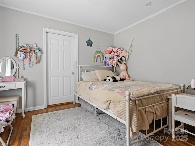 5007 Rehobeth Rd, Waxhaw, NC 28173 - bedroom with ornamental molding and wood finished floors