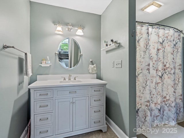 5007 Rehobeth Rd, Waxhaw, NC 28173 - bathroom with vanity and a shower with curtain