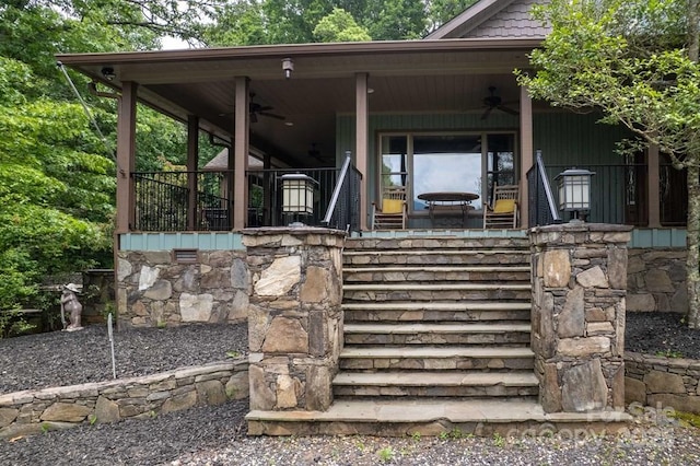 486 Center Dr Unit 7B, Bryson City, NC 28713 - view of front of house featuring a ceiling fan