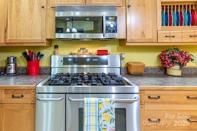 486 Center Dr Unit 7B, Bryson City, NC 28713 - kitchen featuring appliances with stainless steel finishes and dark countertops