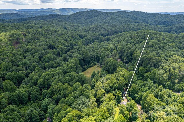 164 Horseplay Ln, Lake Toxaway, NC 28747 - aerial view of property and surrounding area featuring mountains and property parcel outlined