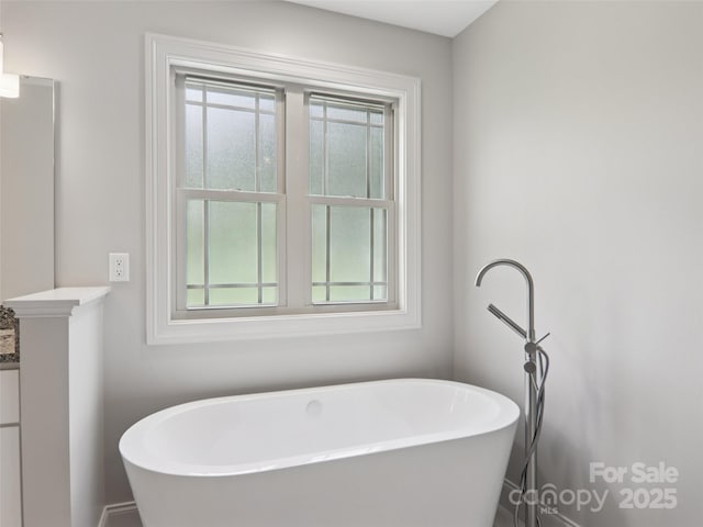 278 Ollie Weaver Rd, Weaverville, NC 28787 - bathroom with a soaking tub and vanity